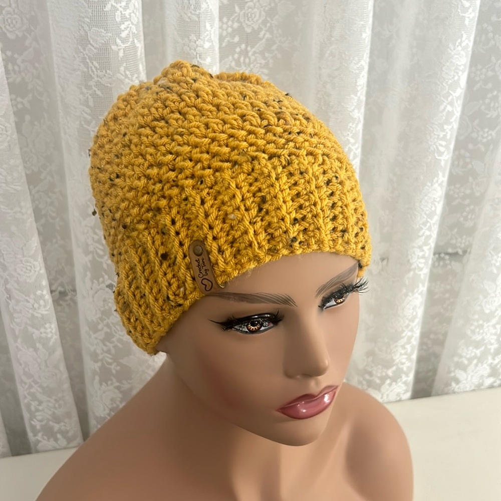 Child size hand made me crochet hat